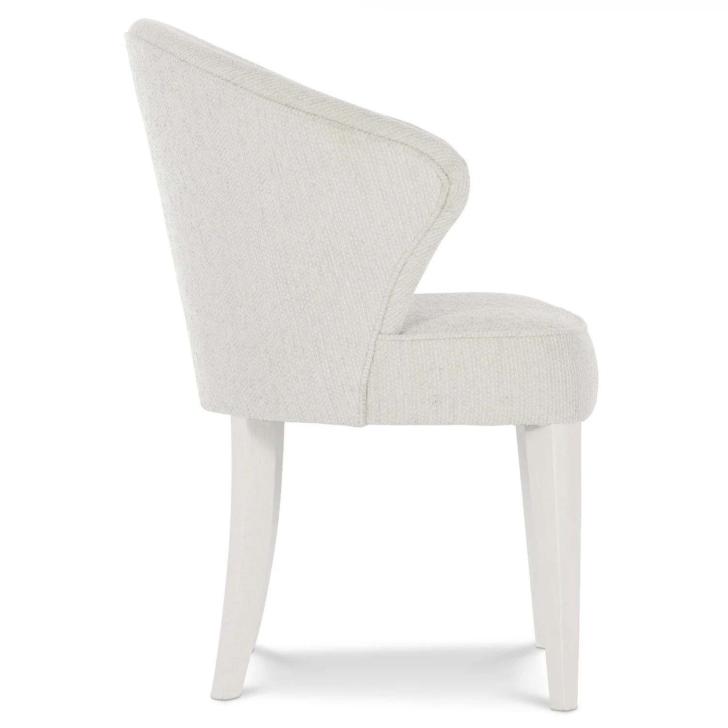 Bernhardt Silhouette Collection White Upholstered Dining Armchair - Image 3