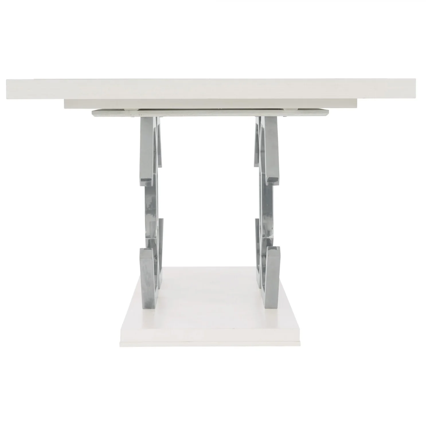 Bernhardt Silhouette Collection Rectangular Dining Table With Sculptural Steel Base - Image 7