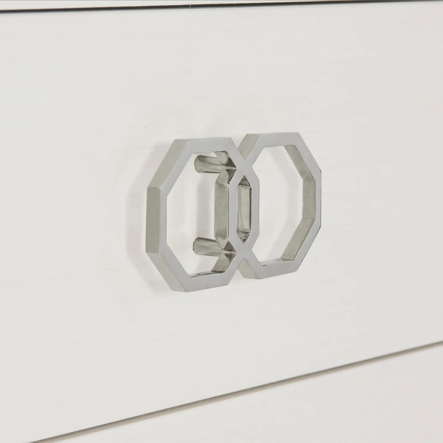 Bernhardt Silhouette Collection Two Drawer Nightstand ~ Onyx and Eggshell Two Tone Finish - Image 7