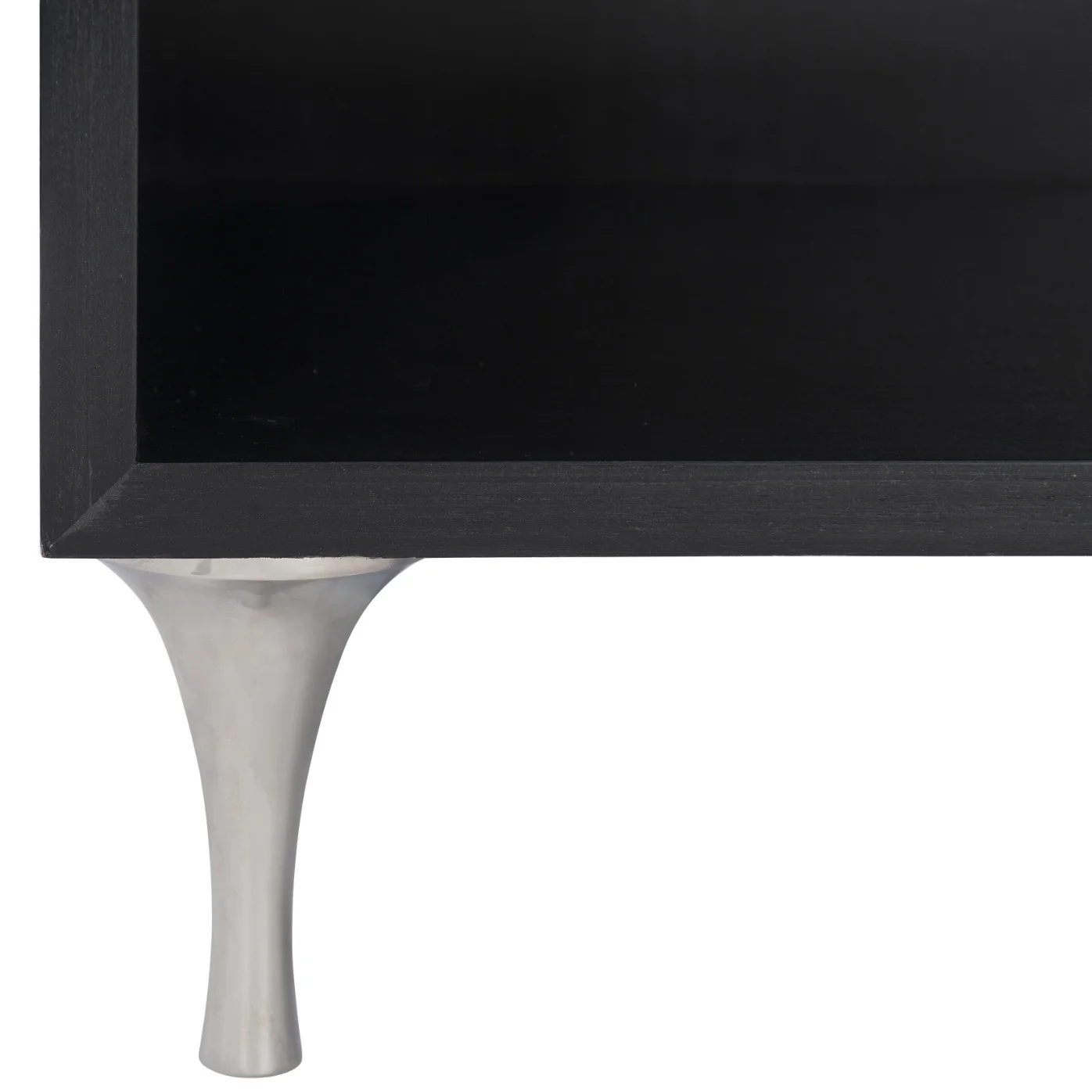 Bernhardt Silhouette Collection Two Drawer Nightstand ~ Onyx and Eggshell Two Tone Finish - Image 8