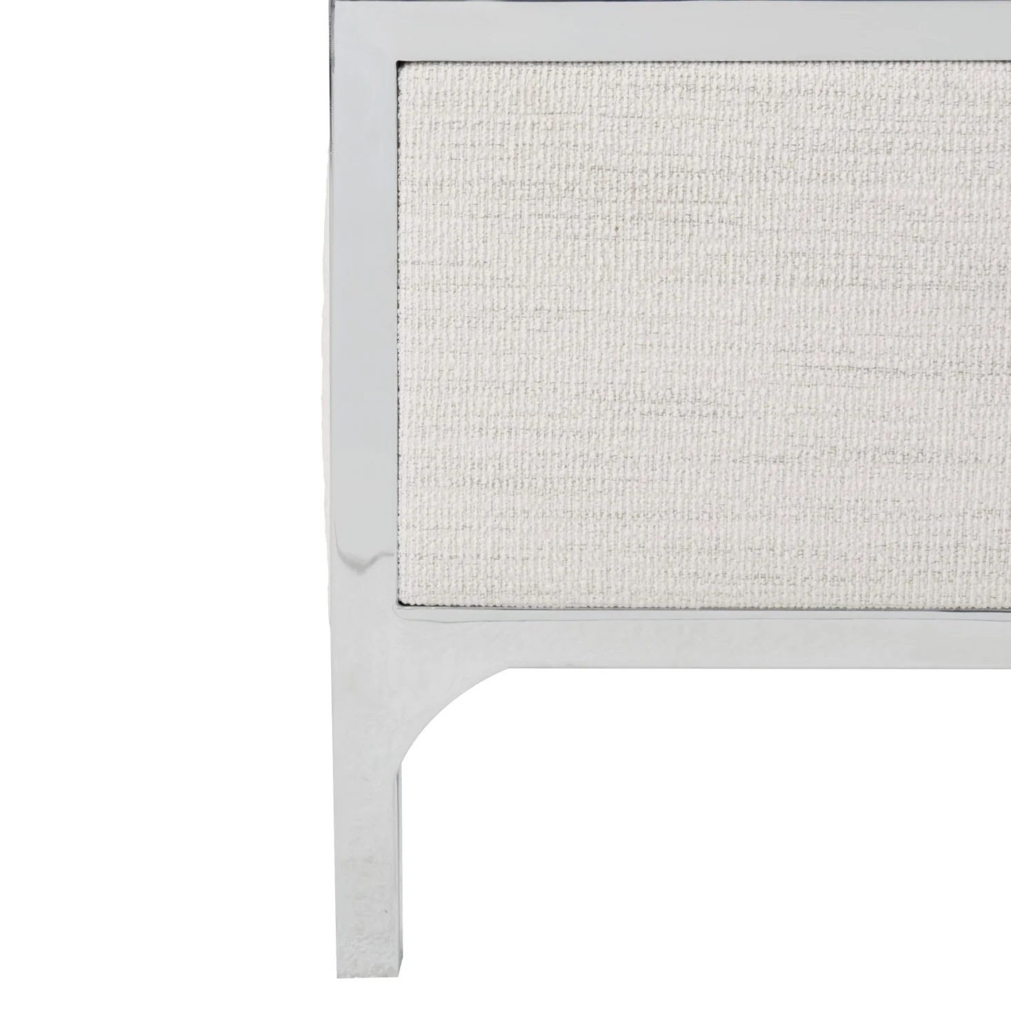 Bernhardt Silhouette Collection Cream Upholstered Panel King Size Bed - Image 5