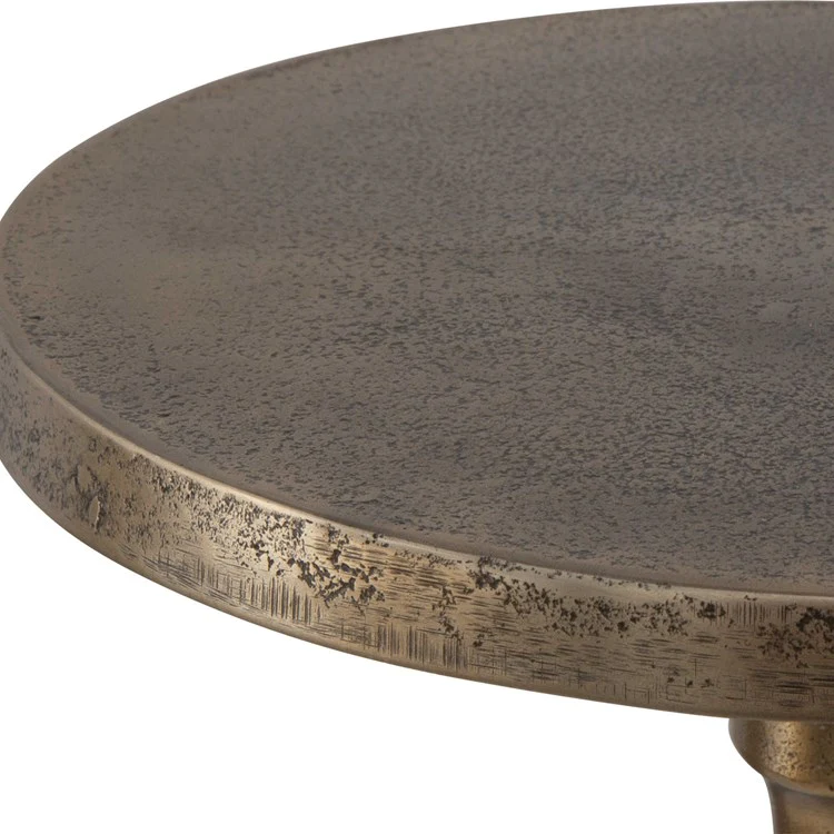 Casa Bella Living Antique Brass Drink Table - Image 3