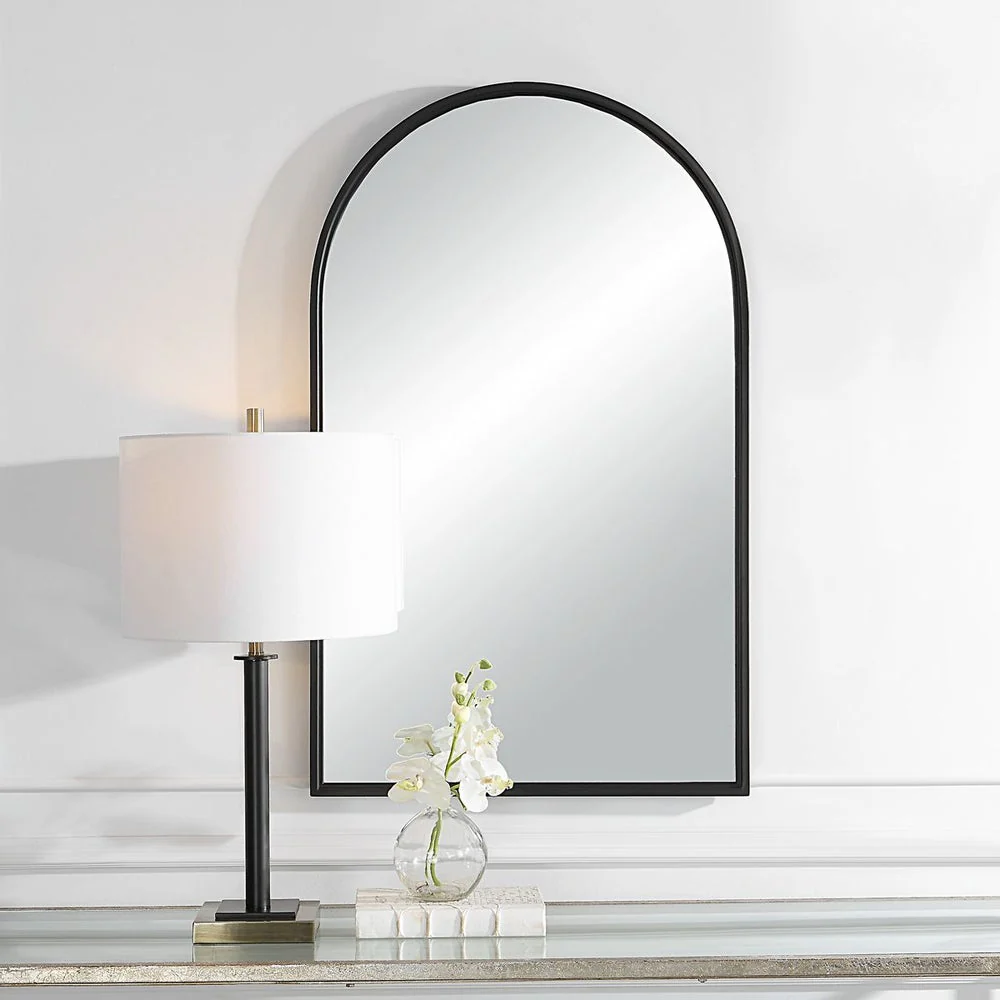 Casa Bella Living Simple Matte Black Arch Mirror - Image 6
