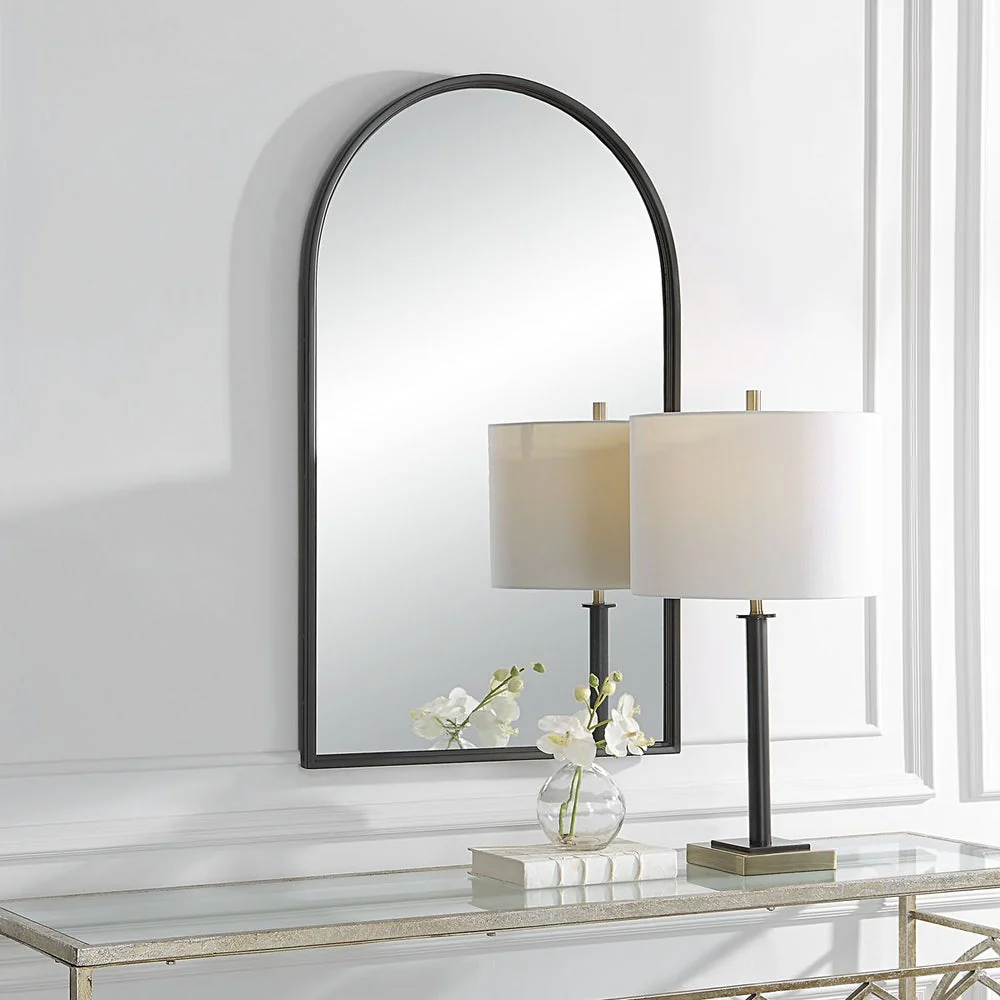 Casa Bella Living Simple Matte Black Arch Mirror - Image 7