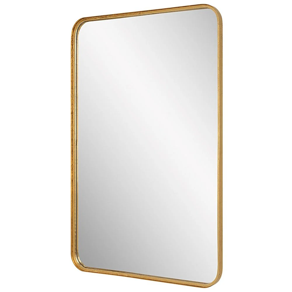 Casa Bella Living Rounded Corners Finished With Gold Leaf Mirror - Image 4