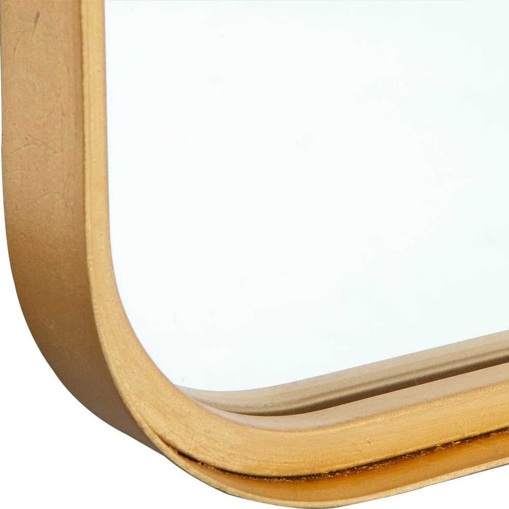 Casa Bella Living Rounded Corners Finished With Gold Leaf Mirror - Image 5