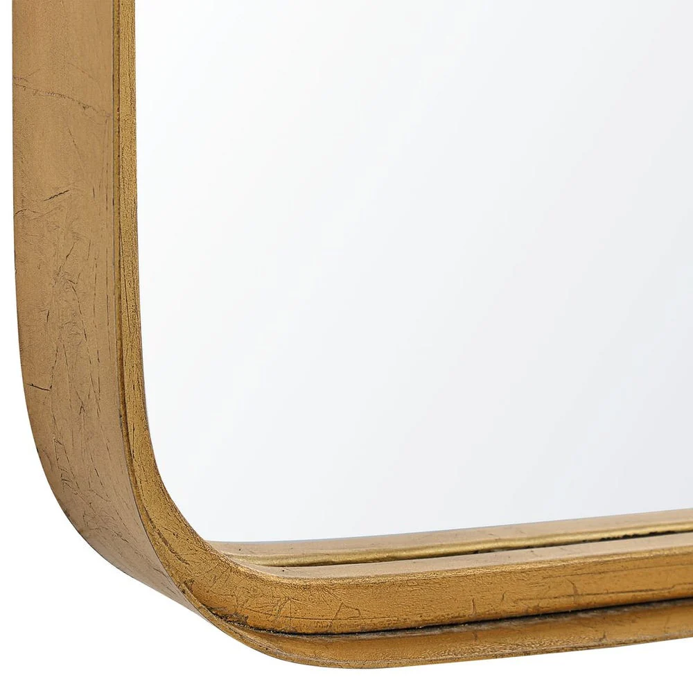 Casa Bella Living Tall Gold Leaf Mirror With Rounded Corners - Image 7