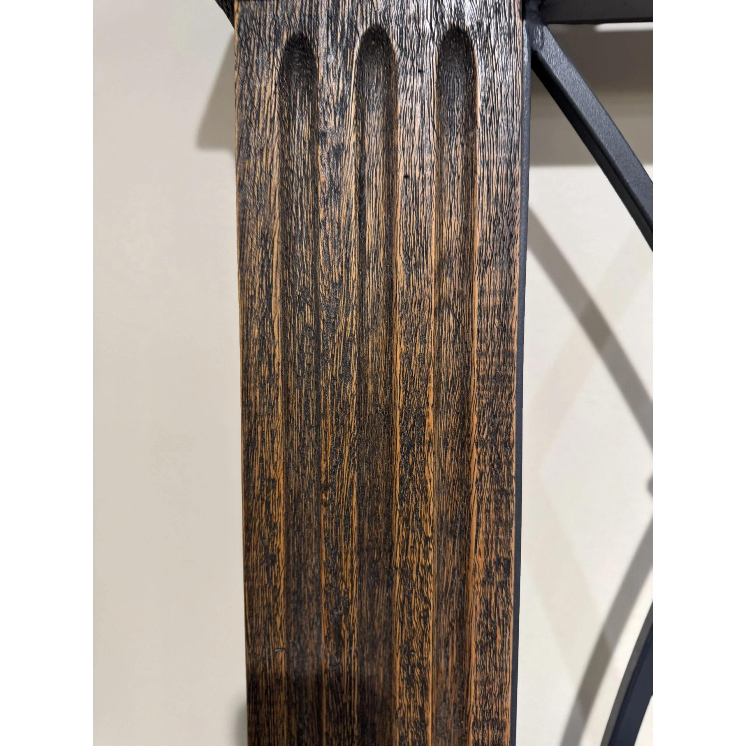 Casa Bonita Peruvian Hand-Painted Carved Wood and Hand Forged Iron Fortaleza King Size Bed - Image 5