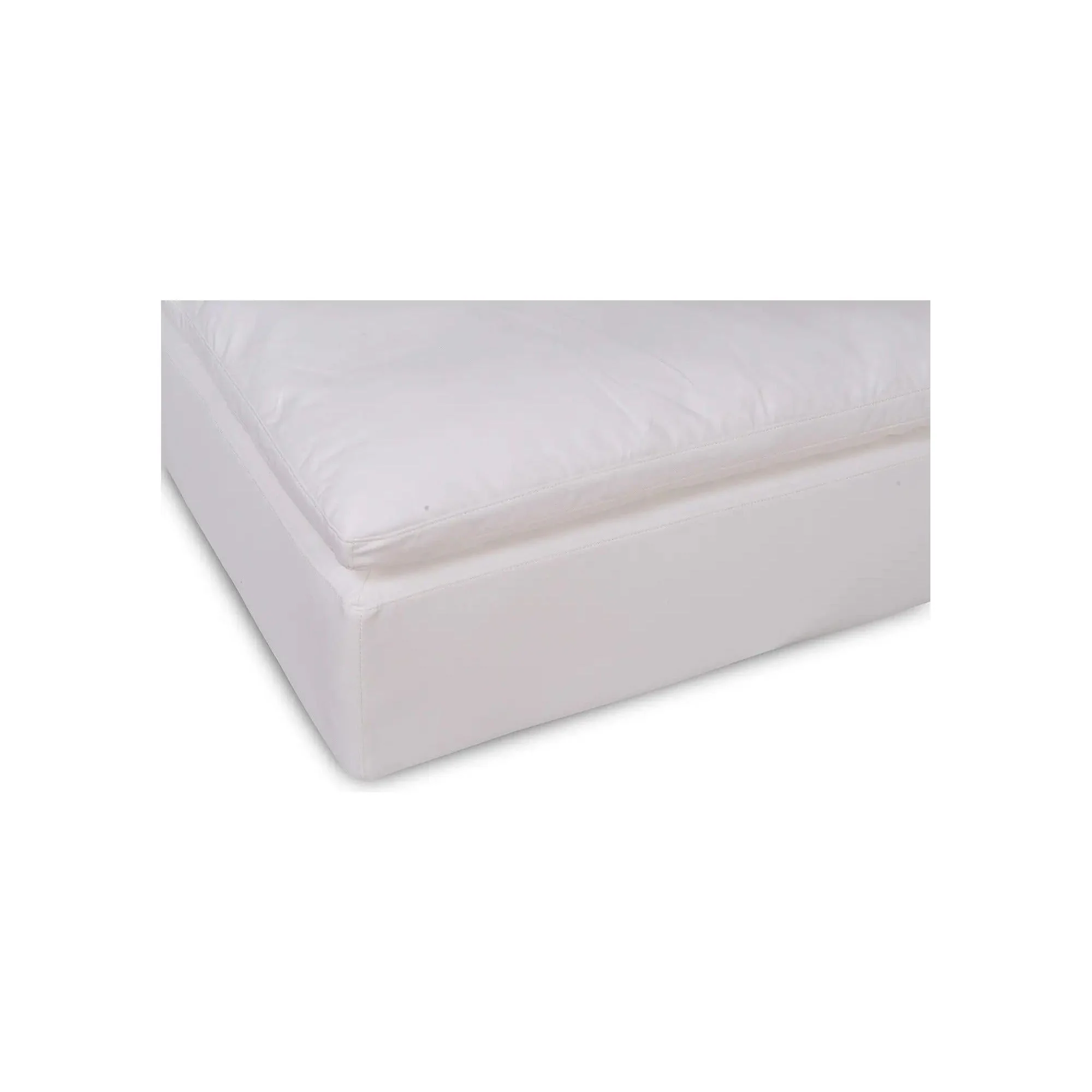 Moe’s Home Collection Clay Cream White Performance Fabric Ottoman - Image 7