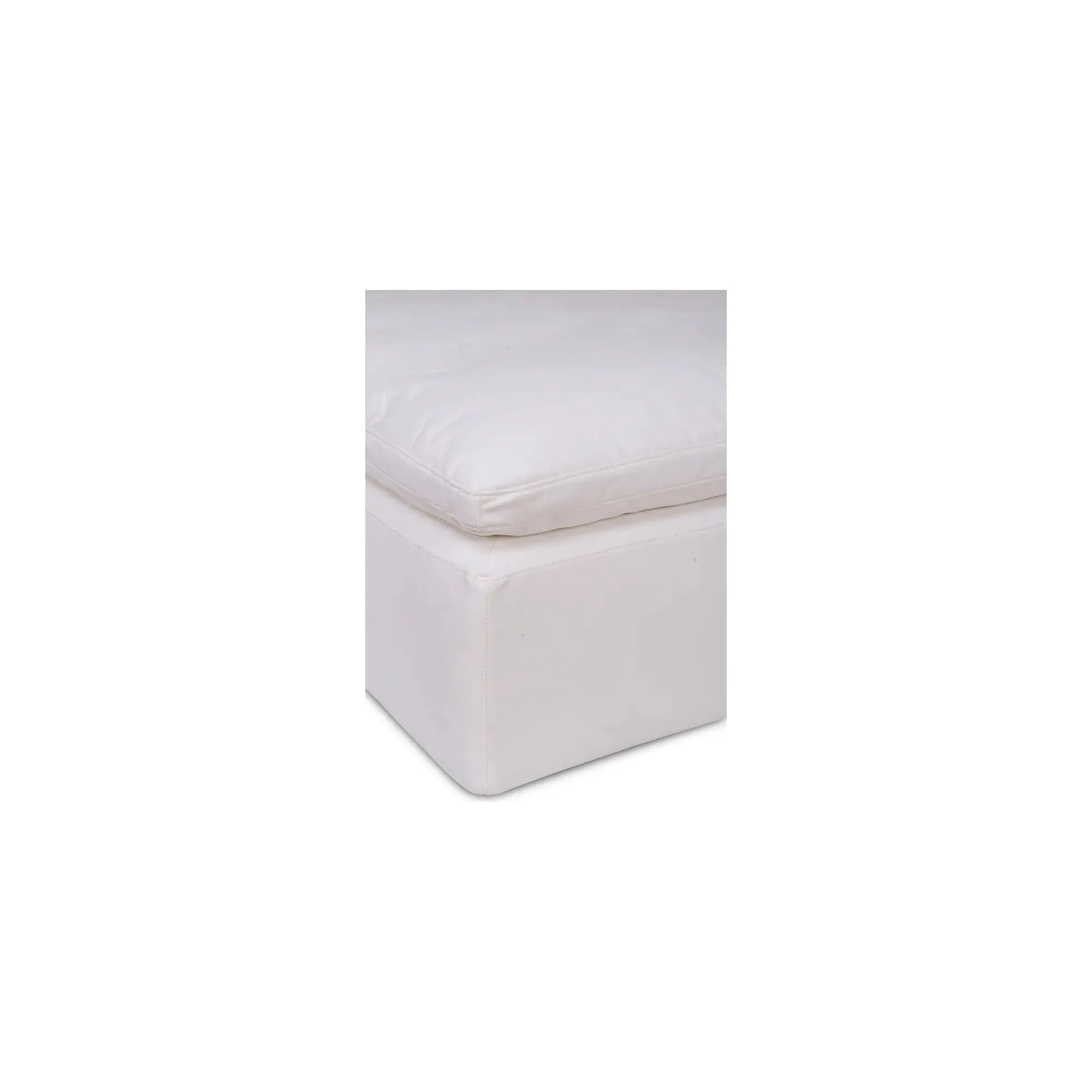 Moe’s Home Collection Clay Cream White Performance Fabric Ottoman - Image 8