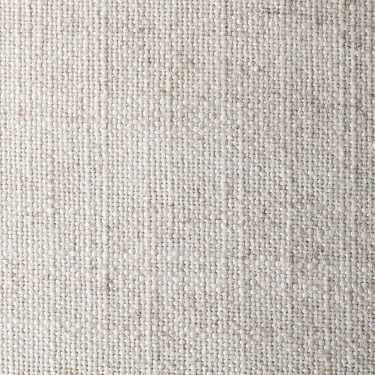 Uttermost Tilda Creamy White & Oatmeal Linen Set of 2 Round Ottomans - Image 3