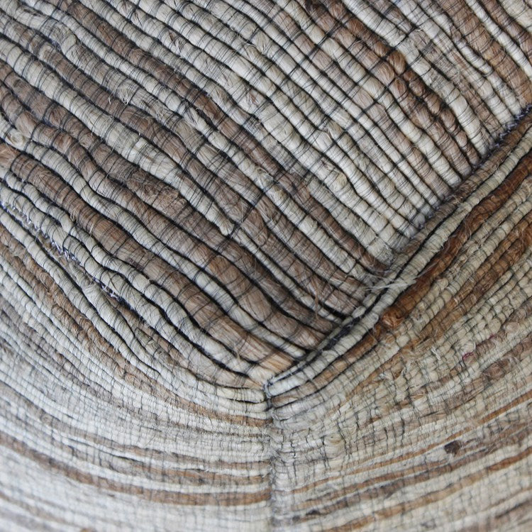 Uttermost Shiro Beige Textured Fabric Pouf Ottoman - Image 4