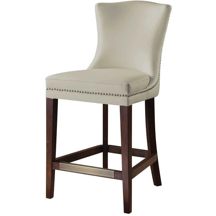 Uttermost Dariela Cream Faux Leather Counter Stool With Birch Wood Frame - Image 4