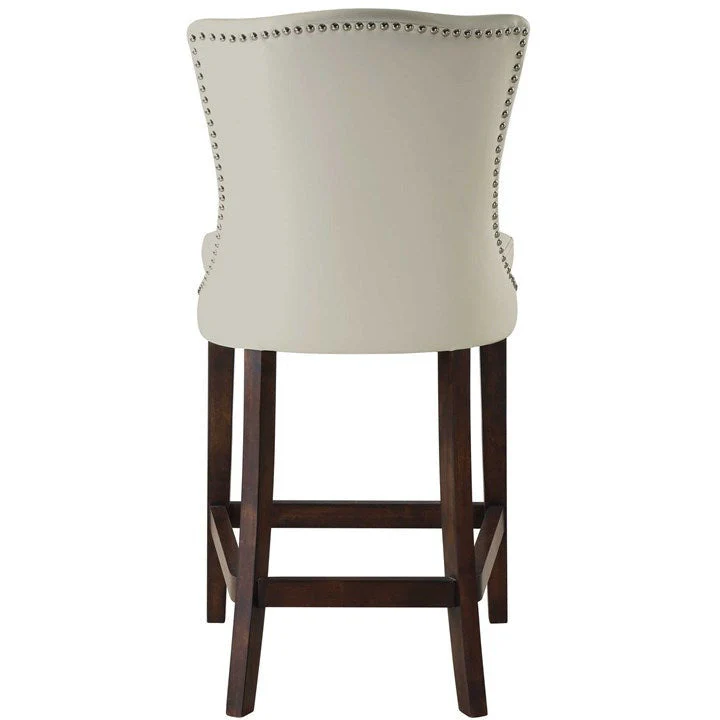 Uttermost Dariela Cream Faux Leather Counter Stool With Birch Wood Frame - Image 6