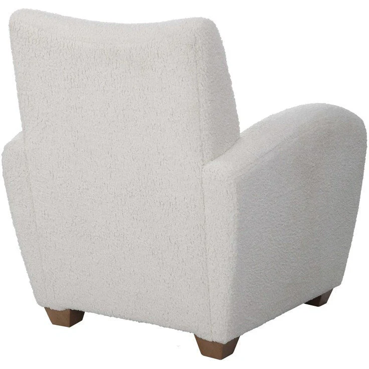 Uttermost Teddy Off-White Faux Shearling Accent Chair - Image 5