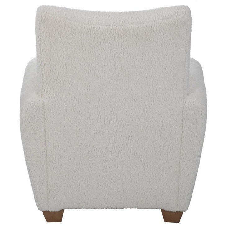 Uttermost Teddy Off-White Faux Shearling Accent Chair - Image 6