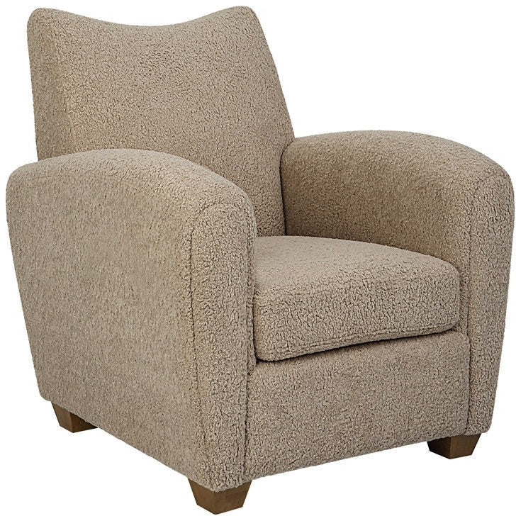 Uttermost Teddy Latte Faux Shearling Accent Chair - Image 3