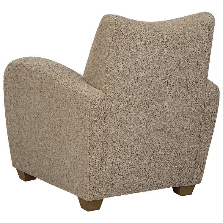 Uttermost Teddy Latte Faux Shearling Accent Chair - Image 4