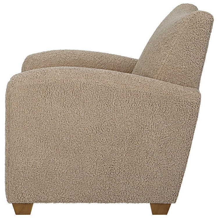 Uttermost Teddy Latte Faux Shearling Accent Chair - Image 5