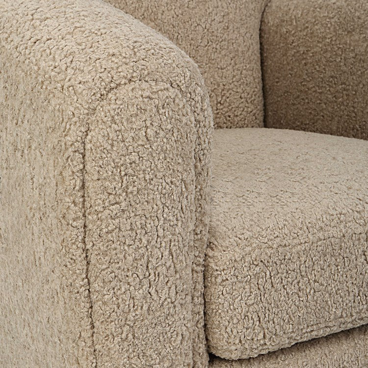 Uttermost Teddy Latte Faux Shearling Accent Chair - Image 6