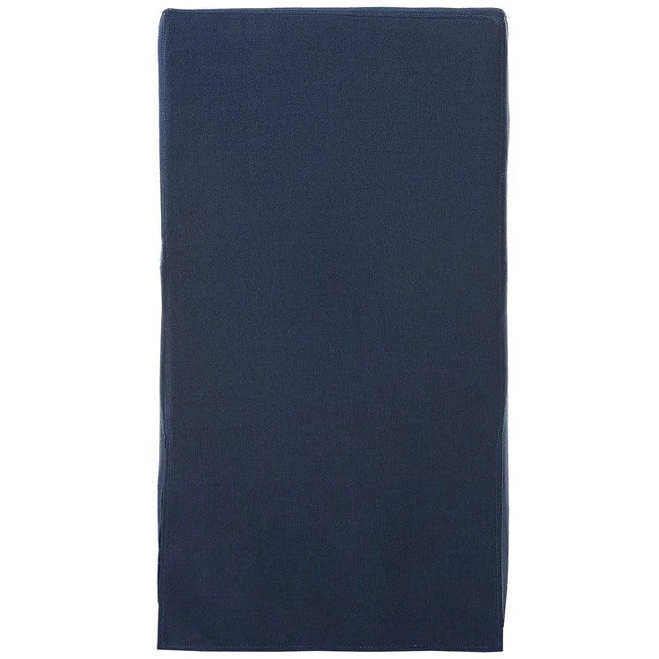 Uttermost Coley Denim Blue Linen Performance Fabric Slipcovered Armless Chair With Pillow - Image 7