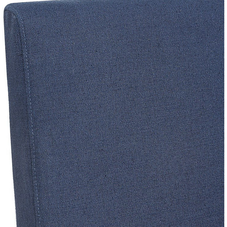 Uttermost Coley Denim Blue Linen Performance Fabric Slipcovered Armless Chair With Pillow - Image 8