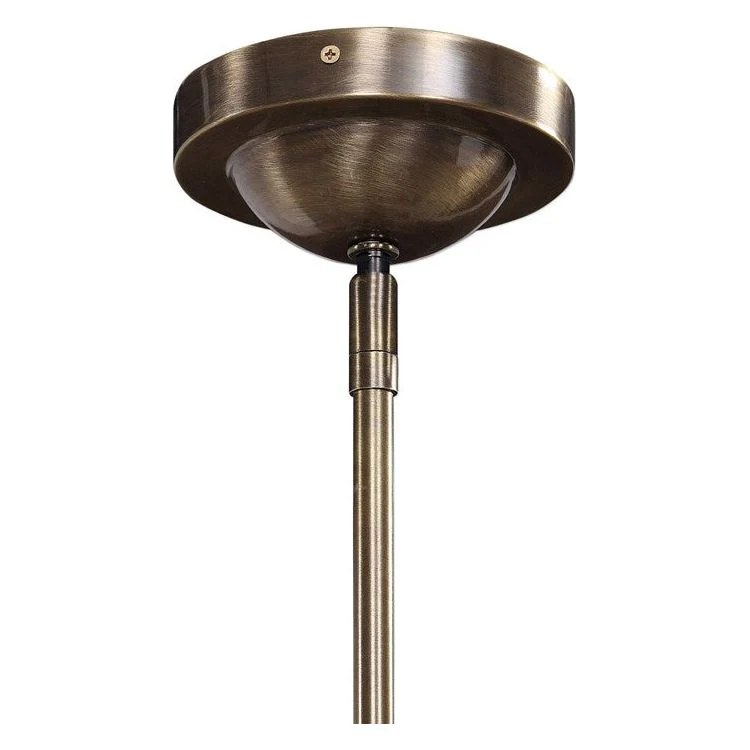 Uttermost Chet Amber Dimpled Glass Shades with Antique Brass Finish 12 Light Chandelier - Image 8