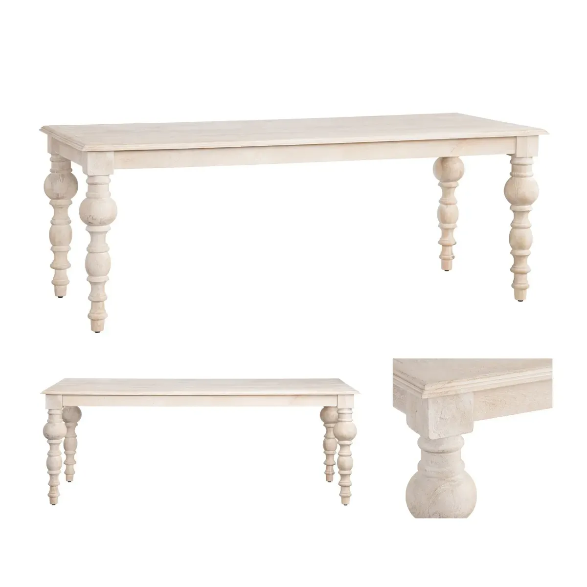 Crestview Collection Harvest Light Mango Wood Dining Table - Image 8