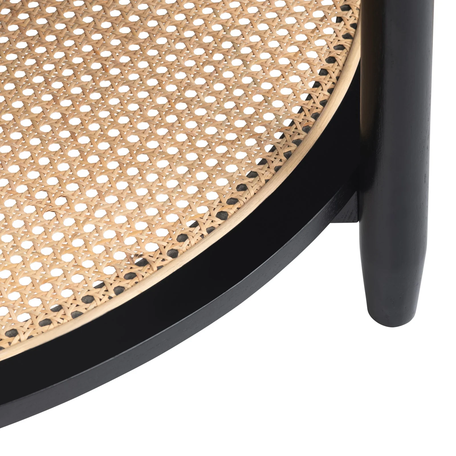 Crestview Collection Port Royal Black Wood and Rattan Coffee Table - Image 4