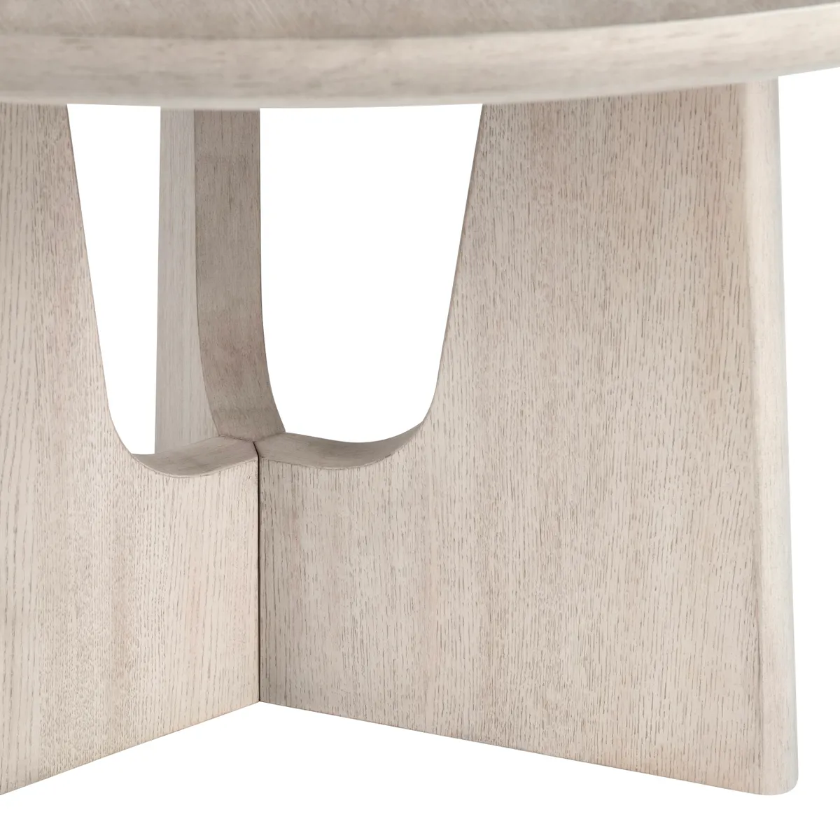 Crestview Collection Willow Round Creamwash Wood Dining Table - Image 3