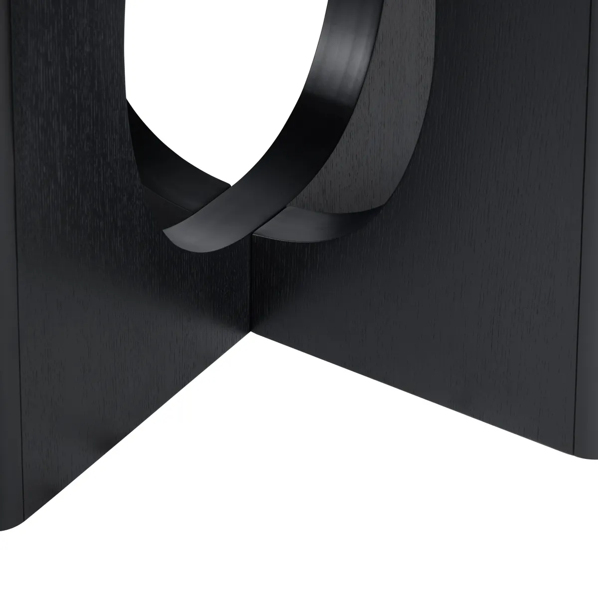 Crestview Collection Wyndham Round Black Wood Dining Table - Image 4