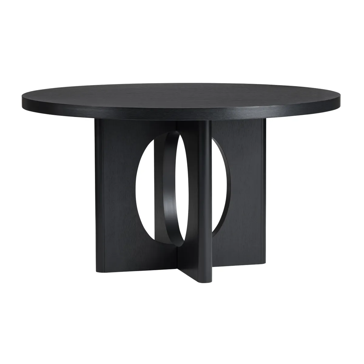 Crestview Collection Wyndham Round Black Wood Dining Table - Image 5