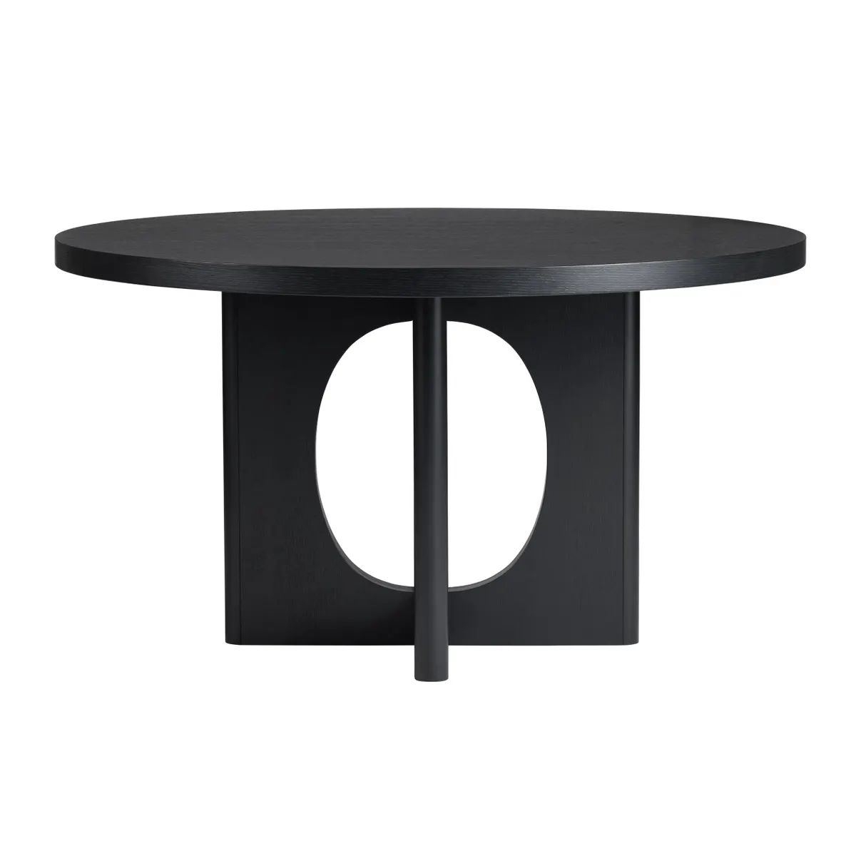 Crestview Collection Wyndham Round Black Wood Dining Table - Image 6