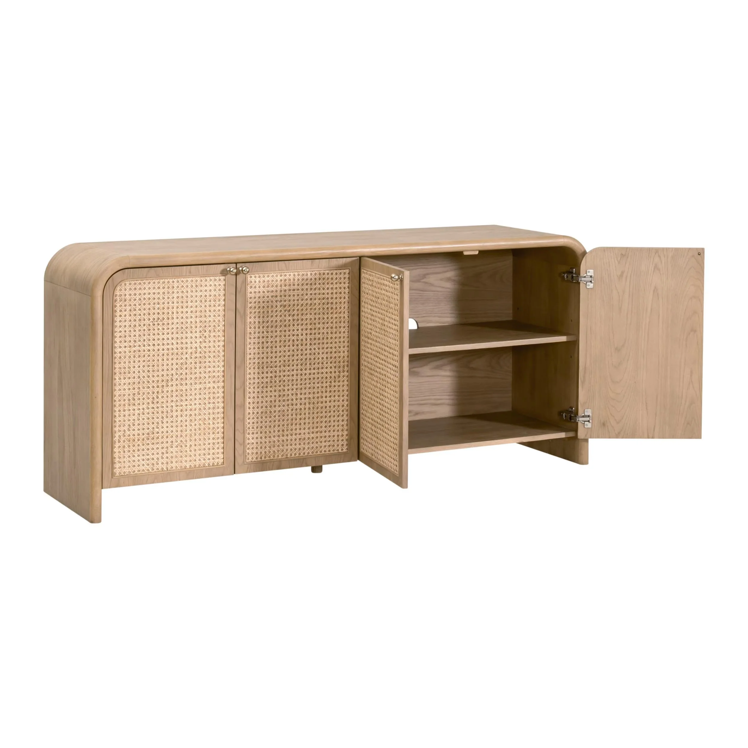 Essentials For Living Cannes Media Sideboard ~ Natural Oak, Cane - Image 12