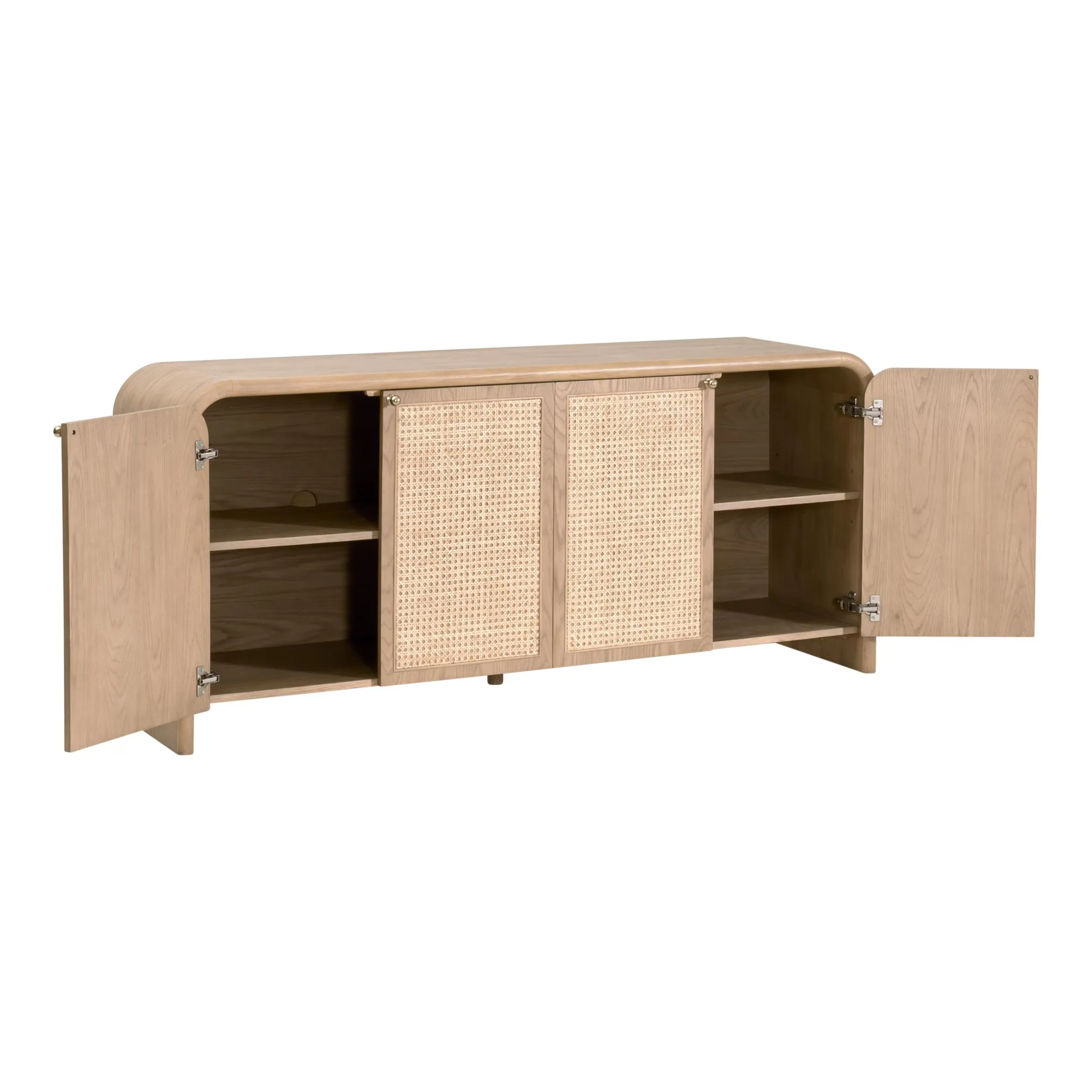 Essentials For Living Cannes Media Sideboard ~ Natural Oak, Cane - Image 4