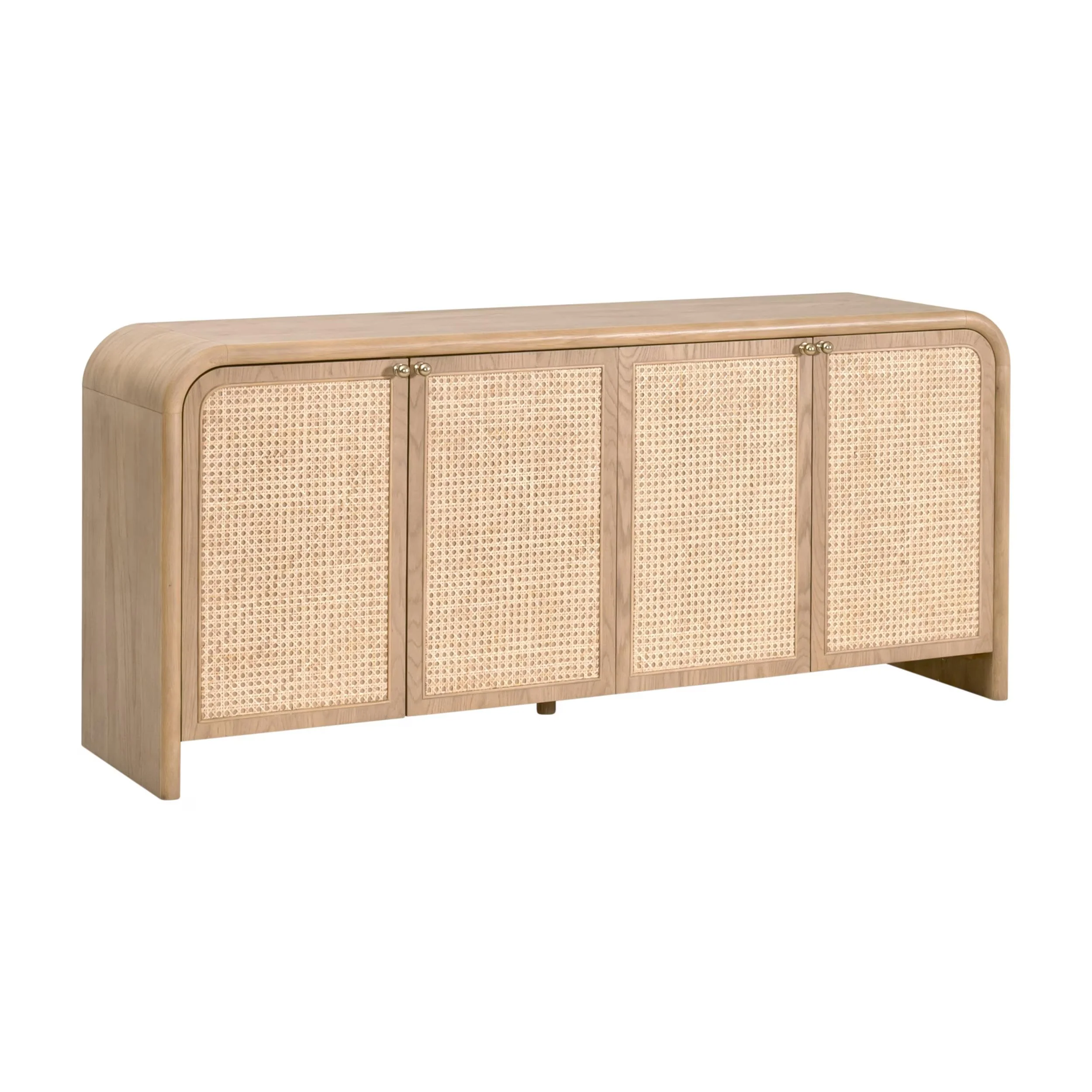 Essentials For Living Cannes Media Sideboard ~ Natural Oak, Cane - Image 5