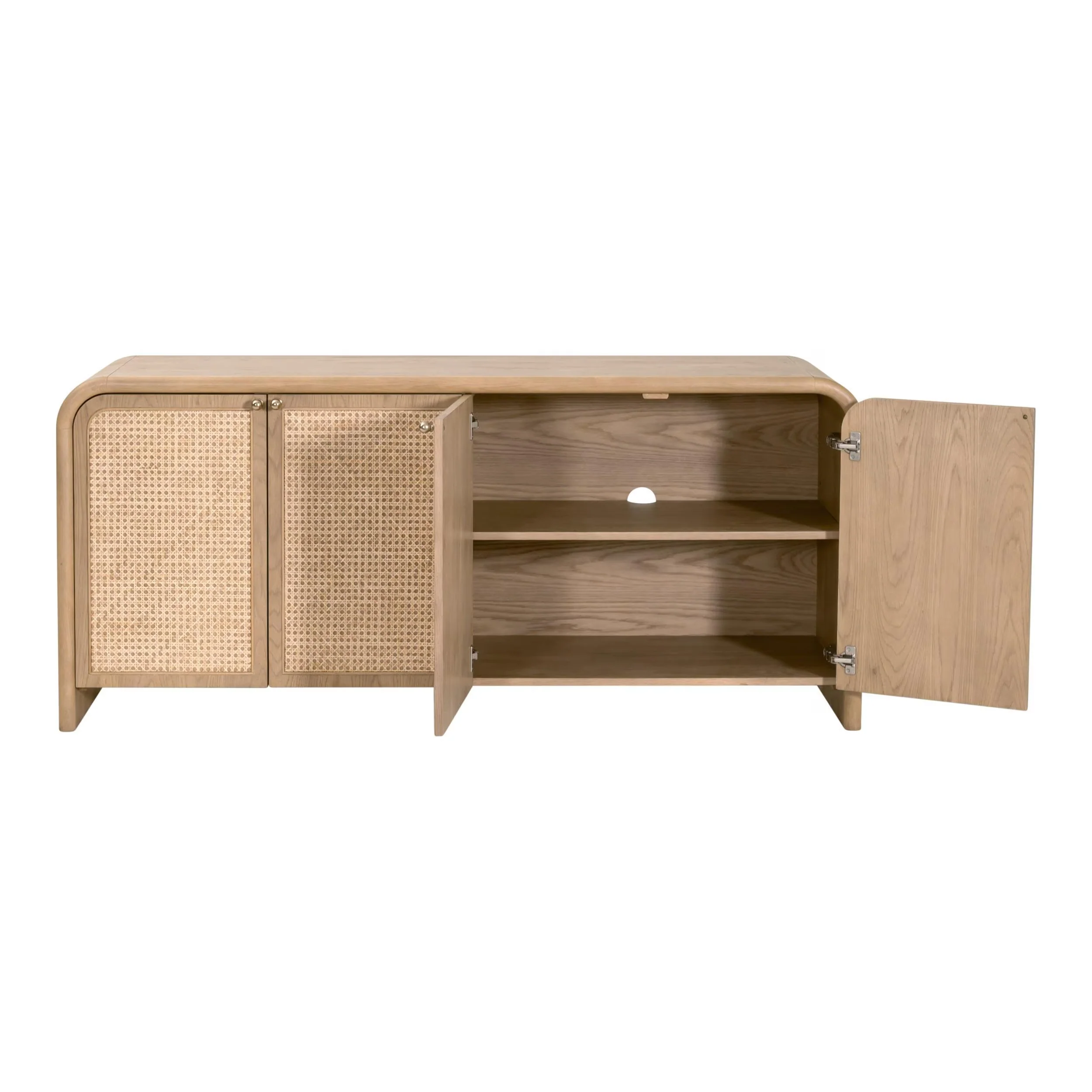 Essentials For Living Cannes Media Sideboard ~ Natural Oak, Cane - Image 6