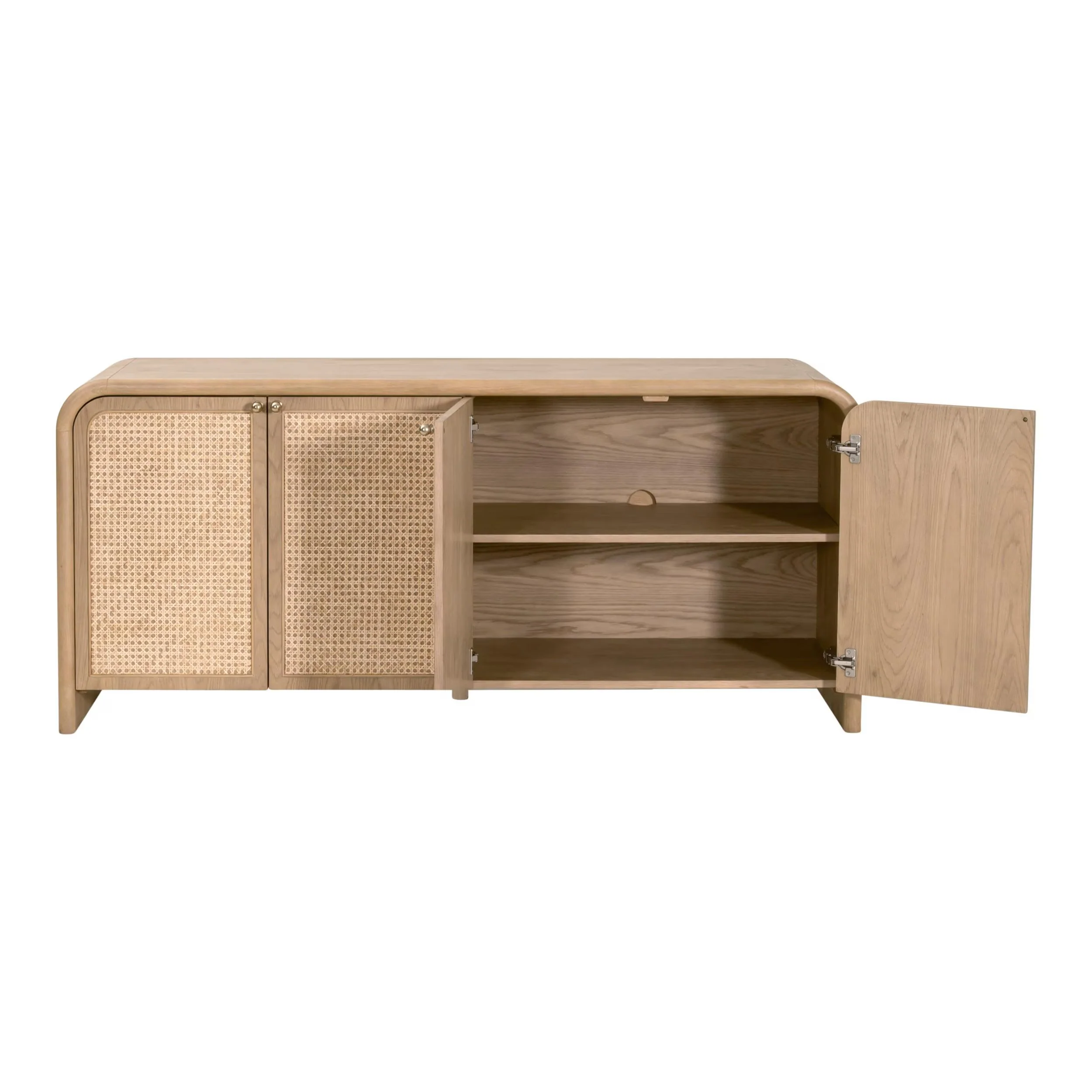 Essentials For Living Cannes Media Sideboard ~ Natural Oak, Cane - Image 7