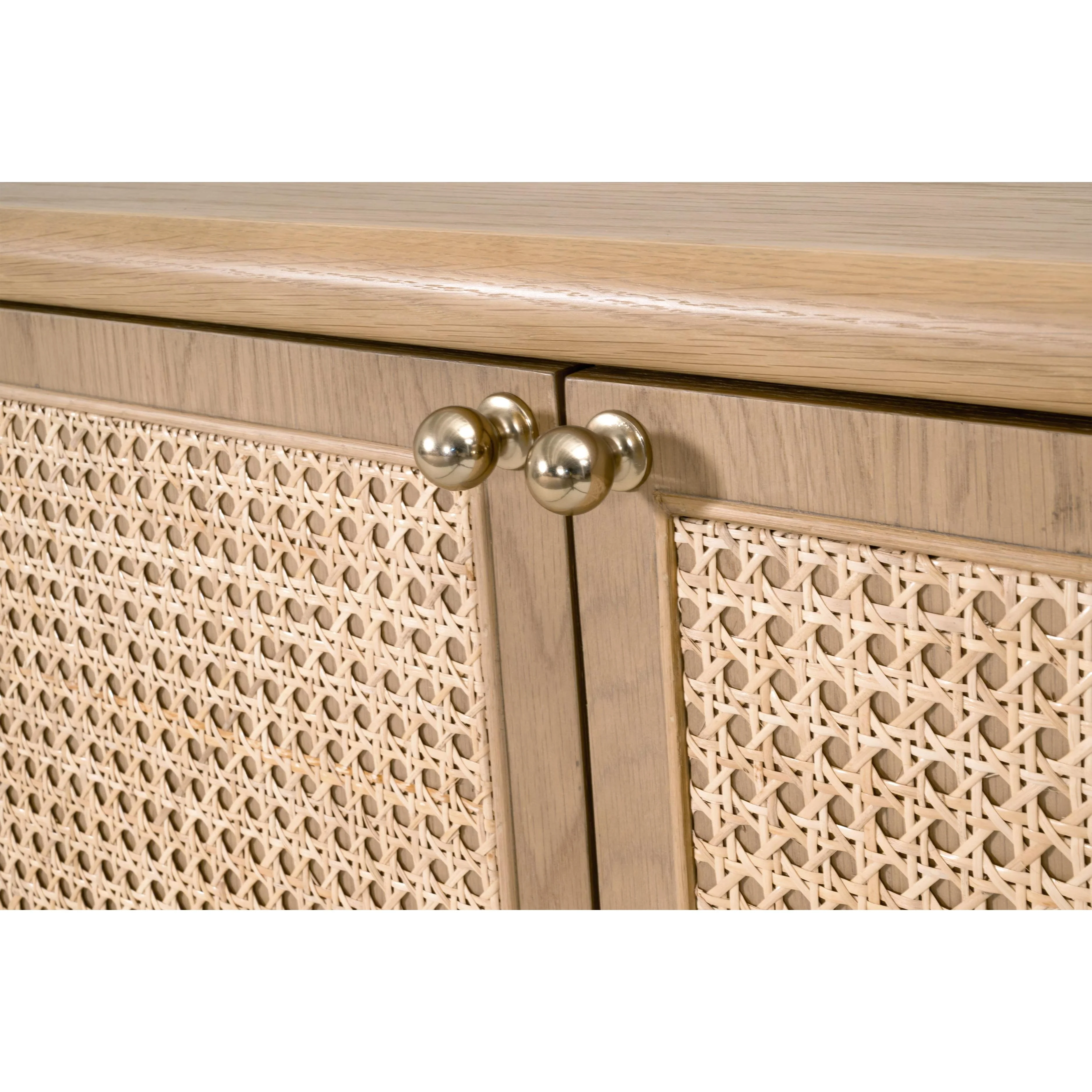 Essentials For Living Cannes Media Sideboard ~ Natural Oak, Cane - Image 8