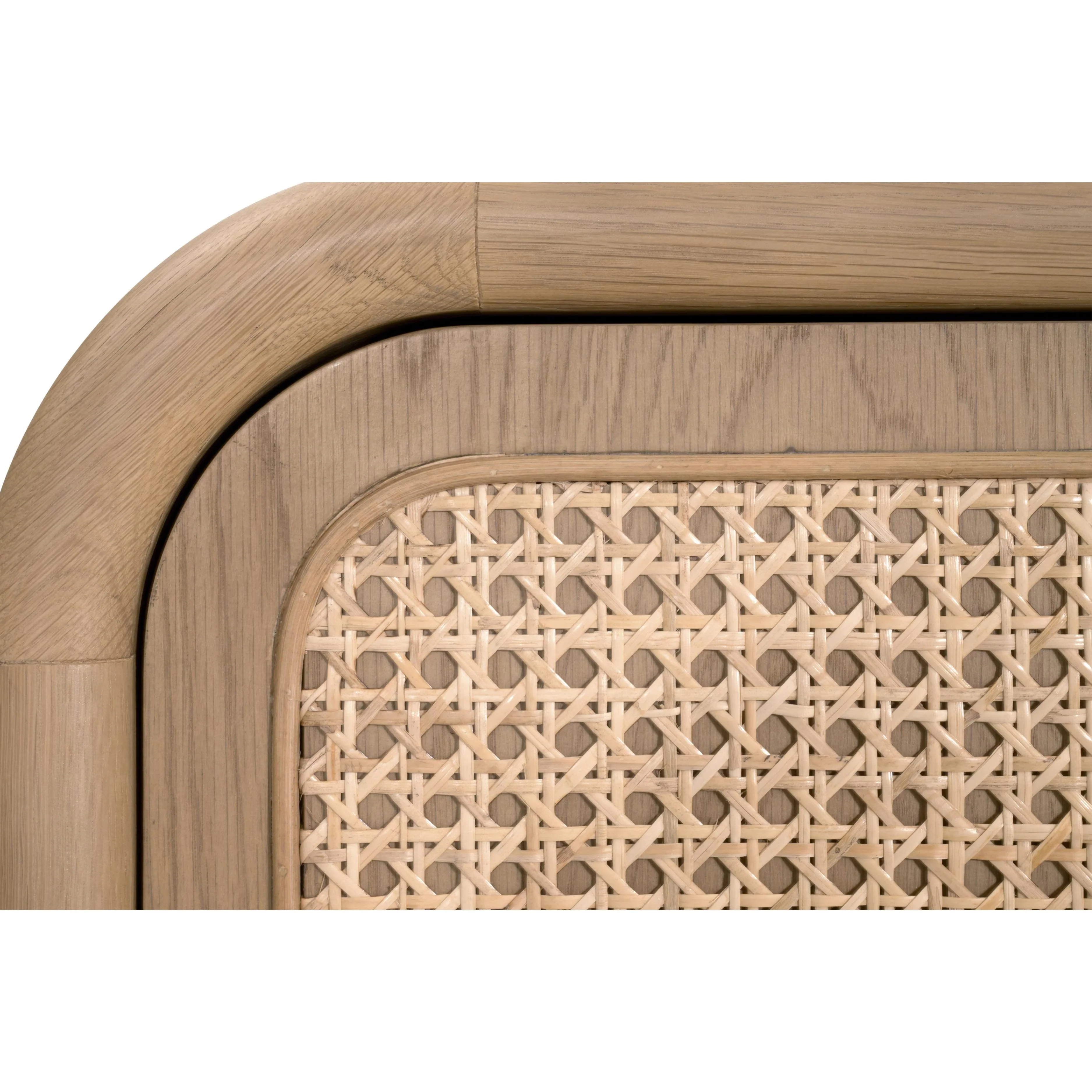 Essentials For Living Cannes Media Sideboard ~ Natural Oak, Cane - Image 9