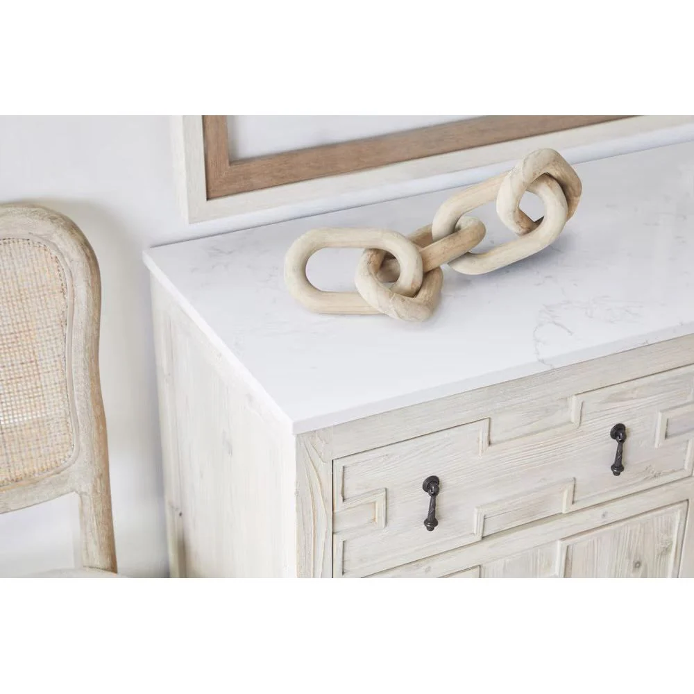 Essentials For Living Cinq Wood Link ~ White Wash Pine - Image 5