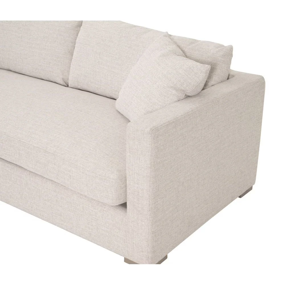 Essentials For Living Newport Outdoor Modular 2- Seat Right Track Arm Sofa ~ LiveSmart Shapiro-Sand With Desert Accoya Legs - Image 8