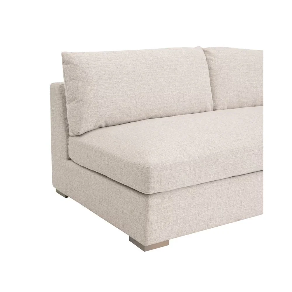 Essentials For Living Newport Outdoor Modular 2- Seat Right Track Arm Sofa ~ LiveSmart Shapiro-Sand With Desert Accoya Legs - Image 9