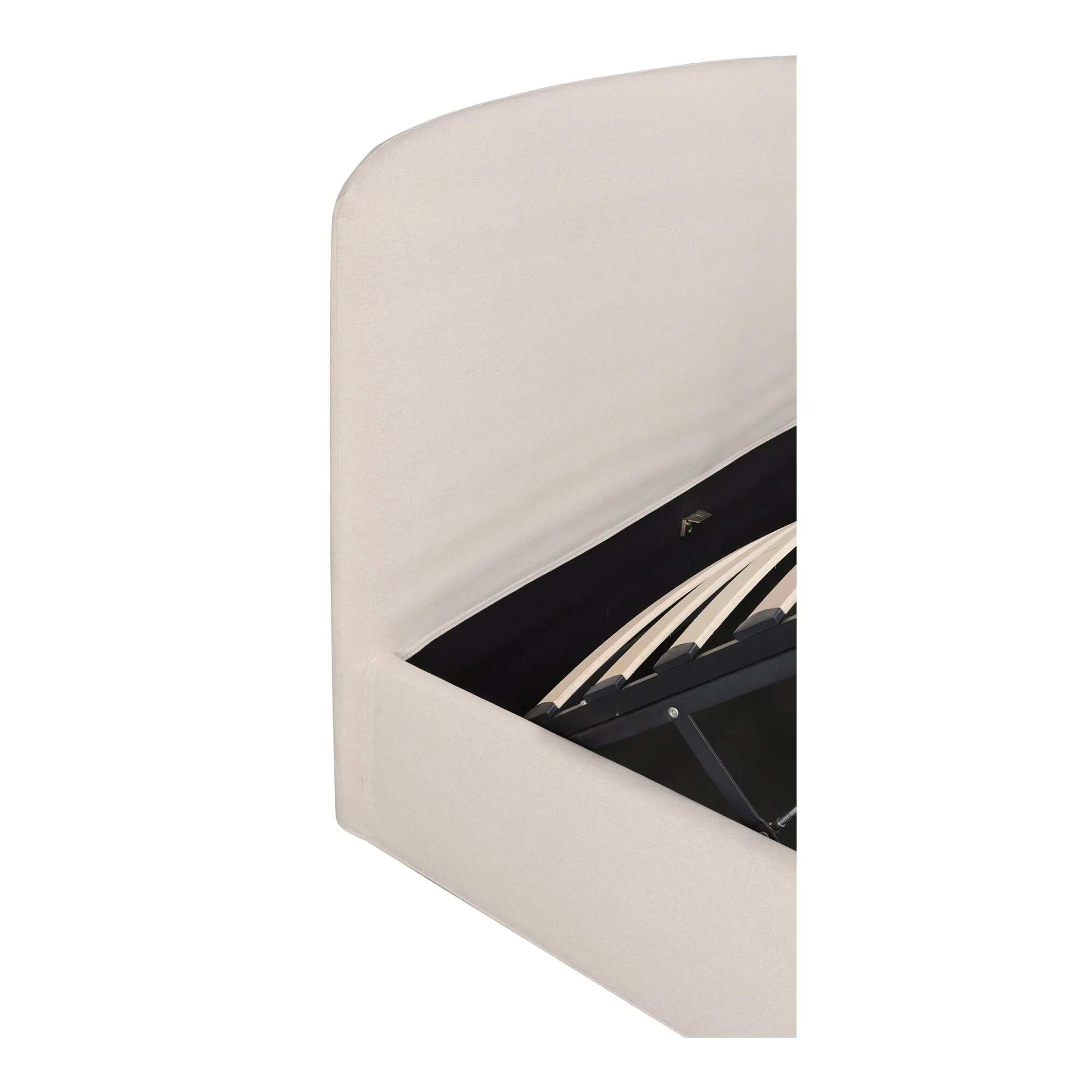 Moe's Home Collection Cream Joan King Bed With Storage - Image 10