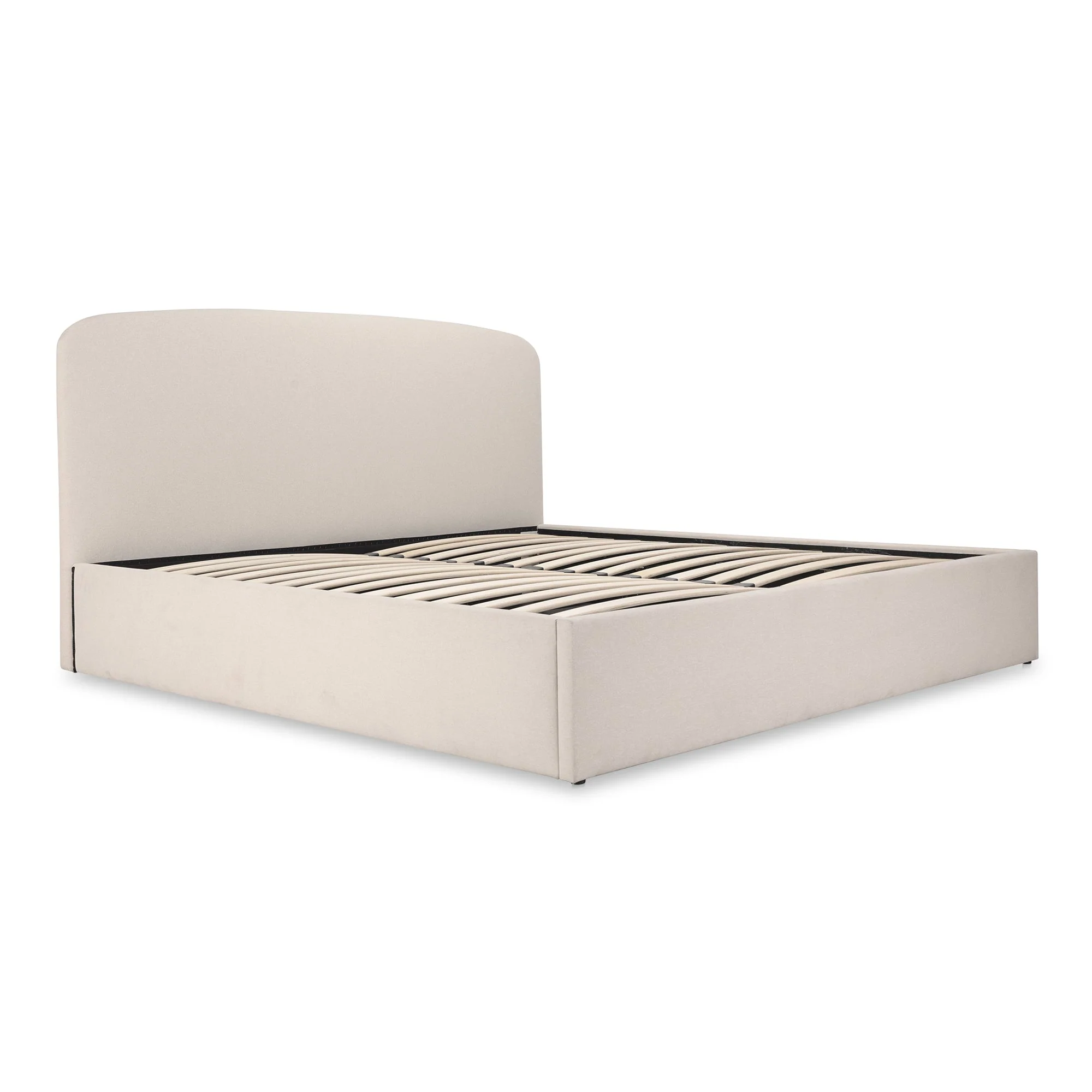 Moe's Home Collection Cream Joan King Bed With Storage - Image 15