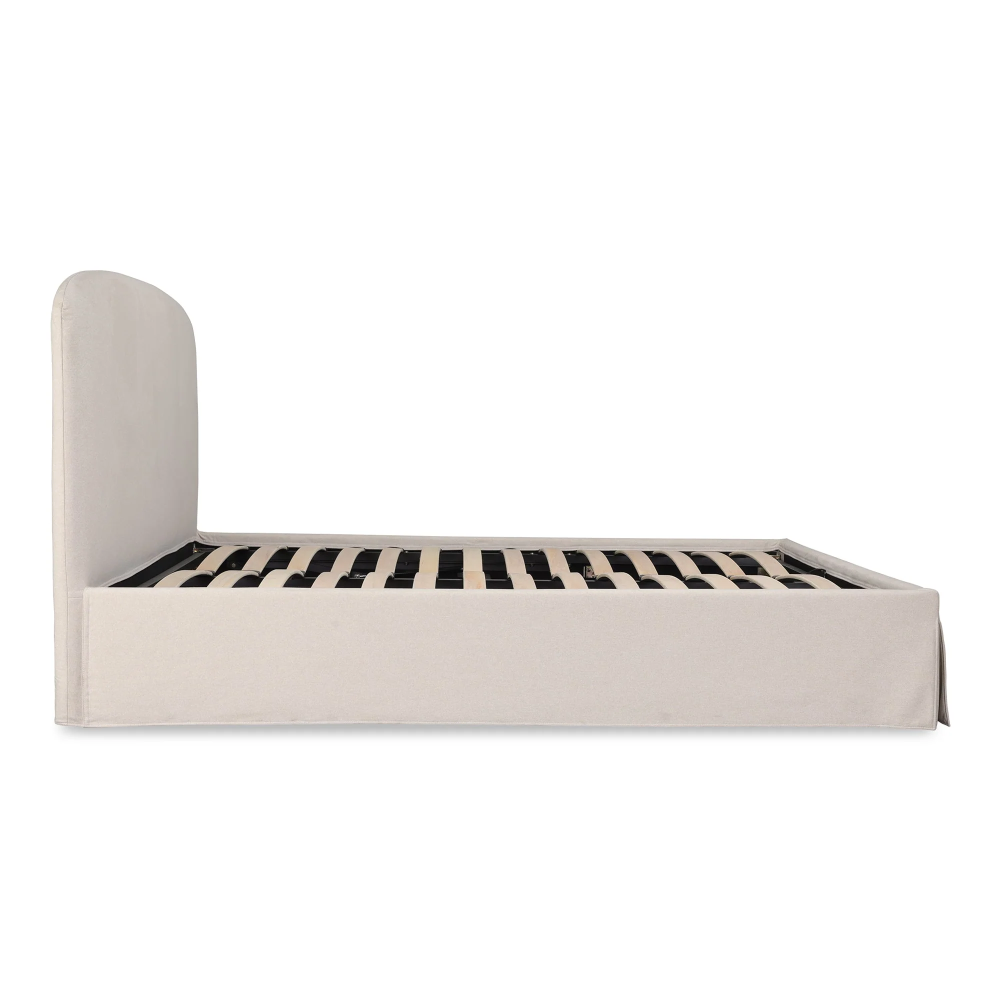 Moe's Home Collection Cream Joan King Bed With Storage - Image 5