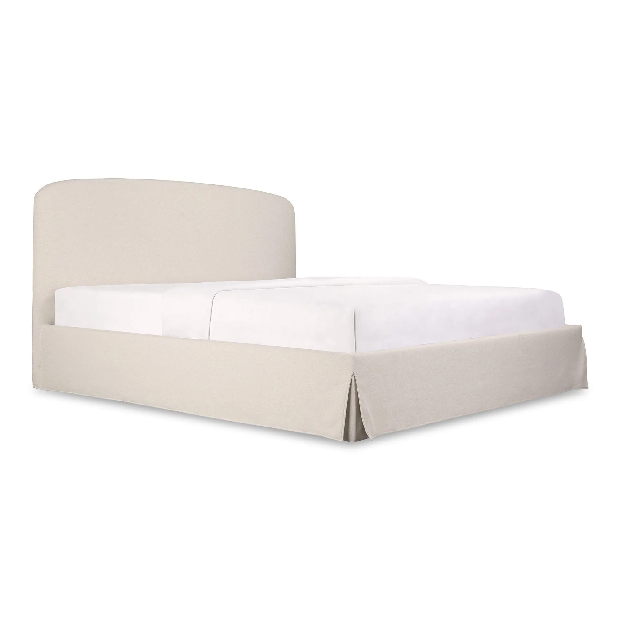 Moe's Home Collection Cream Joan King Bed With Storage - Image 6