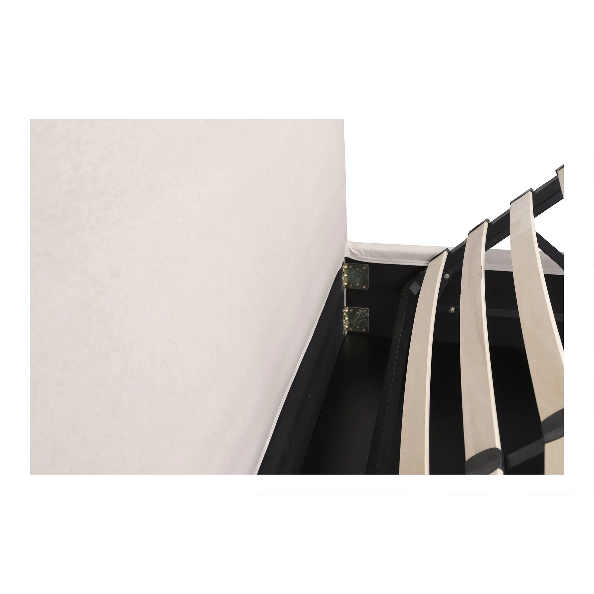 Moe's Home Collection Cream Joan King Bed With Storage - Image 9