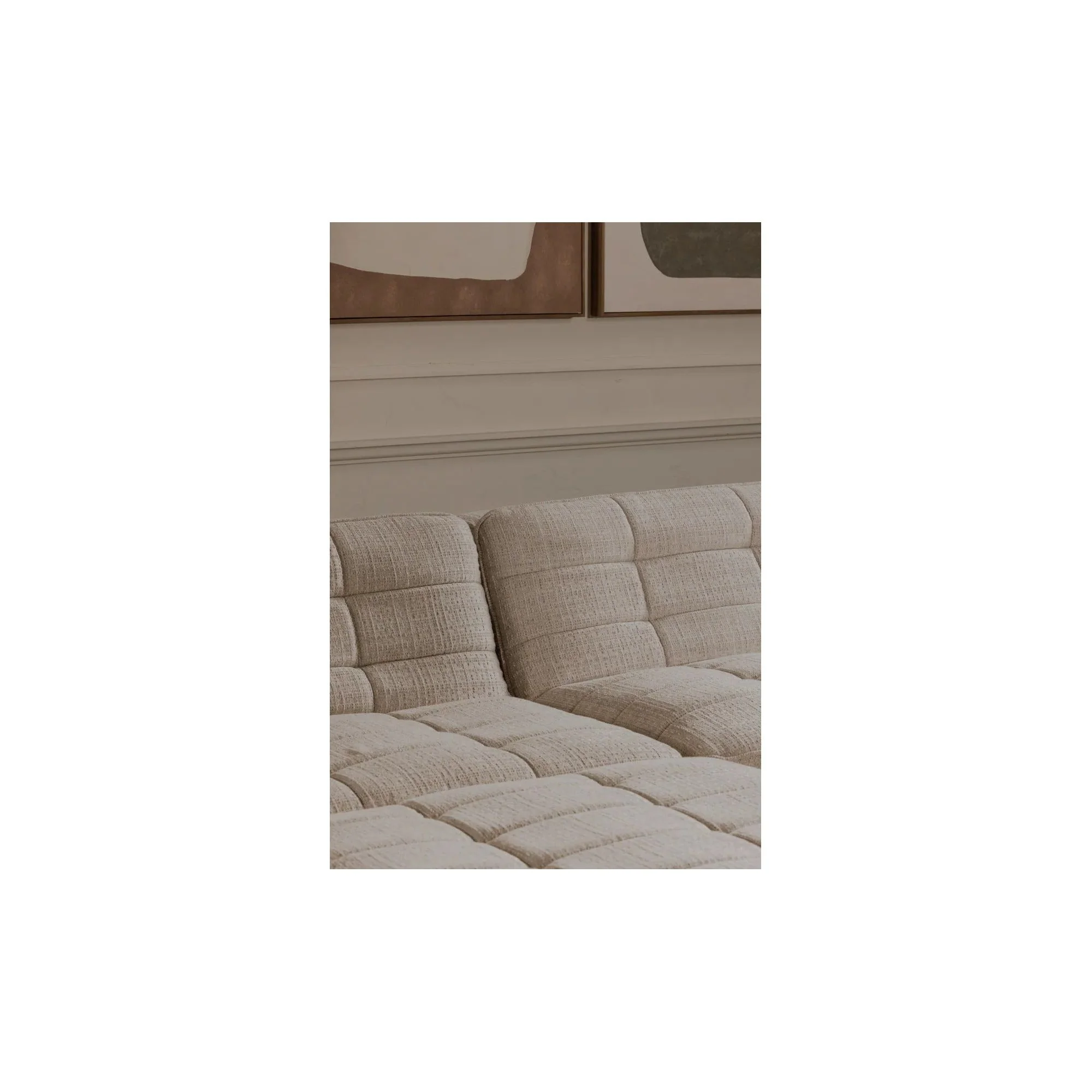 Moe’s Home Collection Lino Textured Oat Modular Ottoman - Image 4