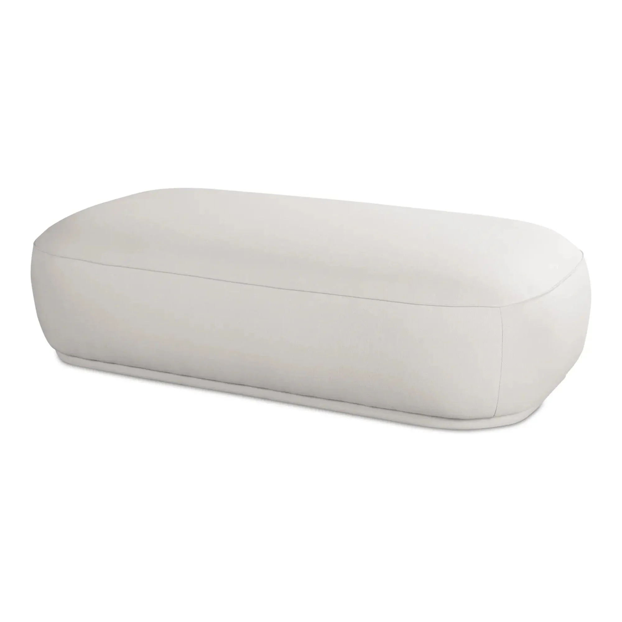 Moe’s Home Collection Marion Rectangular White Ottoman - Image 7